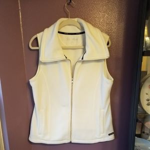 White fleece Calvin Klein vest